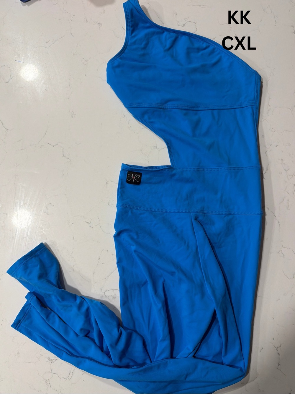 KK CXL Girls' One-Shoulder Royal Blue Jumpsuit